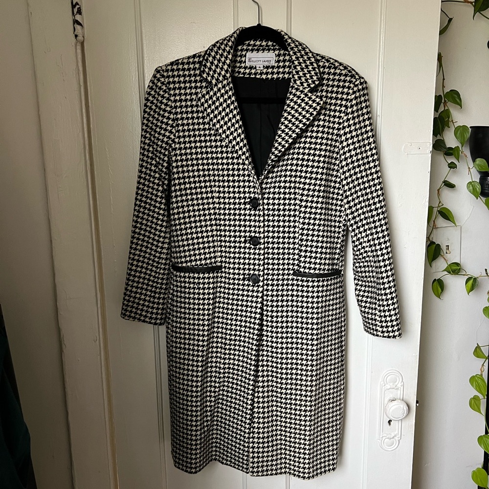 Vintage Herringbone Wool Coat